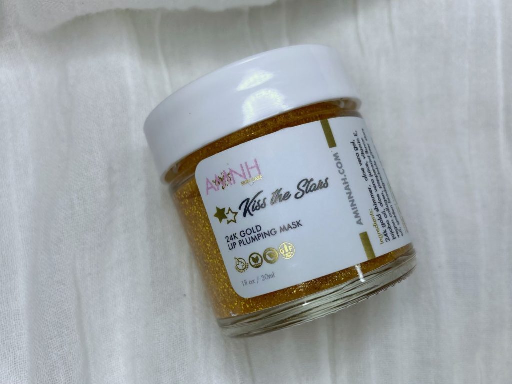March 2021 Luxe AMNH Skincare Kiss The Stars 24K Gold Lip Plumping Mask Closed